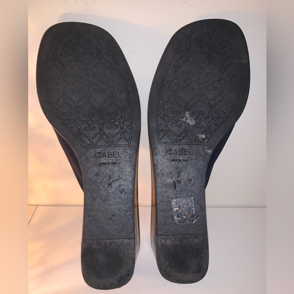 Brighton Isabel Women’s Size 9M Wedge Sandals Black W Silver Hardware-Italy - Picture 5 of 8